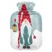 Christmas Gome and His Lantern hot water bottle with soft fleece cover 2 litre hot water bag for hot and cold compresses