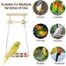 Bird Perches Cage Toys Parrot Wooden Platform Exercise Stands with Wood Swing Ferris Wheel Chewing for for Parakeet Conure Cockatiel Budgies Hummingbird (Style C) - Buy Online on GoSupps.com