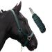 Halter for horses with rope |Leading knitting horse halter |Haler pony thoroughbred full X-Full with rope (green cold blood) green cold blood
