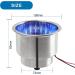 Pebbly Beach 2 PCS Stainless Steel Blue LED Cup Holder Insert for Marine Boat - Drain, Blue (Pack of 2) - Buy Online on GoSupps.com