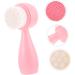 Ipetboom Silicone Face Brush Multi-function Facial Brush Manual Facial Brush Cleaner Silicone Scrubbers Pore Cleansing Brush Household Cleaner Deep Silica Gel Detergent Multifunction 12x4.5cm Pink - Buy Online on GoSupps.com