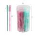 Upgrade 100pcs Silicone Mascara Wands - Soft Lash Spoolies for Eyelash Extensions & Brow Lift - Disposable Brush with Case (Pink/Green - Buy Online on GoSupps.com