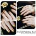 8ml Golden Metallic Gel Polish - 3D Mirror Effect Nail Art - Flower & Lines Drawing - International Shipping Available - Buy Online on GoSupps.com