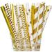 Molieeigin 300PCS Biodegradable Gold Paper Straws Bulk Straws for Birthday Wedding Baby Shower Celebrations and Supplies - Buy Online on GoSupps.com