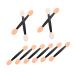 Didiseaon 100pcs Double Ended Eyeshadow Brush Eyeshadow Stick Eye Shadow Applicator Makeup Brush Bulk Tool 6.5x1.3cm Black