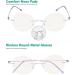 Eyekepper Frameless Progressive Blue Light Filter Reading Glasses - Multifocus Retro Round Eyeglasses for Men & Women - Purple +3.00 - Buy Online on GoSupps.com