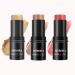 3 Pcs Cream Contour Sticks  Shades with Highlighter & Shadow & Blush  Shimmer Cream Powder Waterproof and Long-lasting Face Cosmetics  Non-greasy Face Brightens & Blush Sticks.