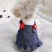BT Bear Dog Dress Puppy Skirt Dog Princess Dresses Flower Denim Dress Skirt Small Dogs Girl Clothes (L Blue) Large Blue - Buy Online on GoSupps.com