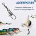 AMYSPORTS Fishing Tackle Barrel Swivel Snap Stainless Steel | Size 12 (24lb) 50 pcs - Buy Online on GoSupps.com