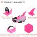 Buy Cit toile Shark Life Jacket for Dogs - Safe Reflective Swimming Vest in Pink for Small to XXL Dogs - Buy Online on GoSupps.com