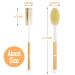 Backski Body Scrubber Anti Slip for Shower Brush Long Handle with Stiff and Soft Bristles - Orange - Buy Online on GoSupps.com