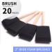 YiBaiBrush-Foam Paint Brushes  2 Inch Sponge Brushes 20 Pack  Sponge Paint Brushes  Foam Brushes  Painting Sponges  Sponge Paint Brushes for Painting and Staining 2 Inch 20pcs - Buy Online on GoSupps.com