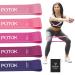 Fitness straps 5 Set Potok resistance tapes in 5 strength Naturlatex fitness band Gymnastics band Resistance Bands with wearing bags for muscle building pilates yoga
