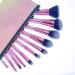 Beifenl 10 Pieces of Makeup Brush Eye Shadow Blush Foundation Makeup Brush Professional Face Makeup Tool Blue Pink - Buy Online on GoSupps.com
