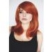 Prettyland Copper Red Orange Medium Length Straight Wig - Layered Slightly Wavy Nami Cosplay Wig C501 for International Shipping - Buy Online on GoSupps.com