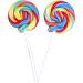30 X Rainbow Wheel Lollies - Swirl Lollipops - Rainbow Lolly - Party Favour - Sweets - Rock Candy - Baby Showers