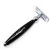 Edwin Jagger Bulbous DE Razor - Premium Black Safety & Double Edge Wet Shaving Razor for Men - Buy Online on GoSupps.com