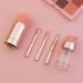 5 in 1 Makeup Brush Portable Electroplated Soft Hair Eyebrow Eyeshadow Brush for Office Lady (Electroplated Rose Gold) - Buy Online on GoSupps.com