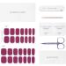 DANNI & TONI Semi Cured Gel Nail Polish Strips in Medium Violet Red - 28 Stickers | Salon-Quality Manicure Set - Buy Online on GoSupps.com