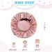 Adjustable Silk Satin Kids Sleep Cap for Curly Hair | Pink Hair Bonnet for Toddler 1-8 Years - Buy Online on GoSupps.com