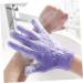 Hemoton Exfoliating Shower Gloves - Body Scrub & Bath Exfoliator | Purple Medium Size for Soft Skin - Buy Online on GoSupps.com