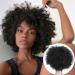 BECUS Afro Curly Wigs for Black Women Heat Resistant Brazilian Remy Human Hair Wigs(8 inches Natural Spiral Black 1B) A-Natural Spiral