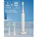 Buy Sonic Electric Toothbrush for Adults - 8 Brush Heads Travel Case & Holder - White | International Shipping - Buy Online on GoSupps.com