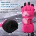 Xiaoohawang Children's Ski Gloves - Waterproof Windproof Non-Slip Reflective - Warm Mottling Design for Ages 4-6 (Pink/Red) - Buy Online on GoSupps.com