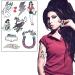 Amy Winehouse Tattoo Set | Temporary Tattoos | Halloween Costume | Skin Safe
