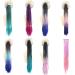 Dreadlock Extensions - Ombre Synthetic Hair Long Green/Light Green Reggae Style for Hippie Buns - Buy Online on GoSupps.com