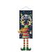 Oyrcvweuy Haning Cloth Poster Vintage Christmas Decorations Poster Backdrop Santa Elk Dwarf and Snowman Backdrop Art 4#