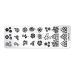 1 Set Image Stencils Flowers Geometry Cartoon Pattern Image Stencil Sponge Pen Stencil Nail Stamping Plates (style05)