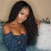 Tianbi 61 cm Curled Wig - Long Loose Lace Closure Brazilian Curly Front Wig for Black Women | Heat-Resistant Virgin Hair - Buy Online on GoSupps.com