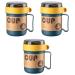 Veemoon 3 Pcs Soup Cup Breakfast Cup Vacuum Bento Lunch Bag Women Microwavable Cup Insulated Food Jar Portable Stainless Coffee Mug Sealing Milk Cup Pp Travel With Cover Microwave Oven Cup