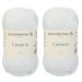 Set of 2 Skeins   SMC Catania Originals 100% Mercerized Cotton Yarn  Total 3.52 Oz. Each 1.76 Oz (50g) / 136 Yrds (125 m) Amigurumi Yarn Fine-Sport 2 (106 White)