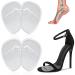 2 Pairs High Heel Inserts Cushion Pads for Comfort  Foot Pads Ball of Foot Pain Men Women  Stop Feet from Sliding Forward in Heels  Reusable Metatarsal Pads (Clear)