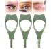 3in1 Eyelashes Tools Mascara Shield Applicator Guard 3pcs Conversatioy Mascara Applicator Lash Mascara Shield Makeup Cosmetic Lash Guard (Green)