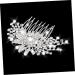 DOITOOL Bridal Wedding Hair Comb Slide Clip Rhinestone Hair Comb Floral Rhinestone Hair Pin Full Diamond Accessories Bride - Buy Online on GoSupps.com