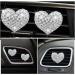 Buy SOLUSTRE Bling Heart Air Vent Clips - 2pcs Car Decoration & Freshener Accessories for Stylish Interior Decor - Buy Online on GoSupps.com