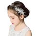IYOU Princess Crystal Headpiece White Flower Communion Hair Accessories for Flower Girl and Bridesmaid