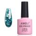 AIMEILI Soak Off U V LED Gel Nail Polish - Diamond Glitter Teal Blue Green (044) 10ml