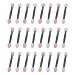 SOWAKA 50 Pcs Eyeshadow Applicators Double Sided Short Sponge Disposable White Beige Soft Makeup Brushes for Women Girls