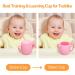 TopEsct Silicone Toddler Straw Cup - 6oz Weighted Shatterproof Baby Cup for Baby-Led Weaning - Pink - Buy Online on GoSupps.com