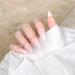 Justotry 24-Piece Glossy Almond Press-On Nails - Gradient Peach & Pink French Tips Trendy Oval Acrylic Fingernails for Women - Buy Online on GoSupps.com