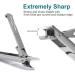 VOGARB Portable Nail Clippers for Thick Nails Ultra Thin Foldable Wide Jaw Opening Cutter with Safety Lock Double Head Curved and Bevel Trimmer for Toenail Fingernail Travel Design (Silver) - Buy Online on GoSupps.com
