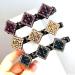 3 Pcs Sparkling Crystal Stone Braided Hair Clips for Women Hair Styling Clips with Rhinestones Double Layer Triple Segmented Braided Hair Clip with 3 Small Clips Set of 3 colors