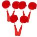 Beaupretty 3 Pairs Tassel Hair Ball Hair Clip Baby Tiara Chinese New Year Hairpins Kids Hair Clips for Girls Chinese Style Barrettes Child Artificial Fur Issue Card Red Princess