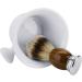 Linkidea Ceramic Shaving Mug with Knob Handle - Deep Size Wet Shaving Cup in White - Buy Online on GoSupps.com