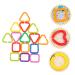 Ibasenice 70 STK Geometric Chain Buckle - Sensory Rings for Toddlers Plastic Links & Baby Toys for Wagons & Seats - Buy Online on GoSupps.com