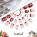 Vatocu Christmas False Nails - Short Red Snowflake & Elk Press on Nails | Snowman Acrylic Stick on Nails for Women & Girls (24pcs) - Buy Online on GoSupps.com